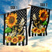 Bee Sunflower American Flag | Garden Flag | Double Sided House Flag - GIFTCUSTOM