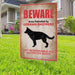 Beware German Shepherd Yard Sign (24 x 18 inches) - GIFTCUSTOM