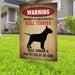 Beware of Bull Terrier Yard Sign (24 x 18 inches) - GIFTCUSTOM