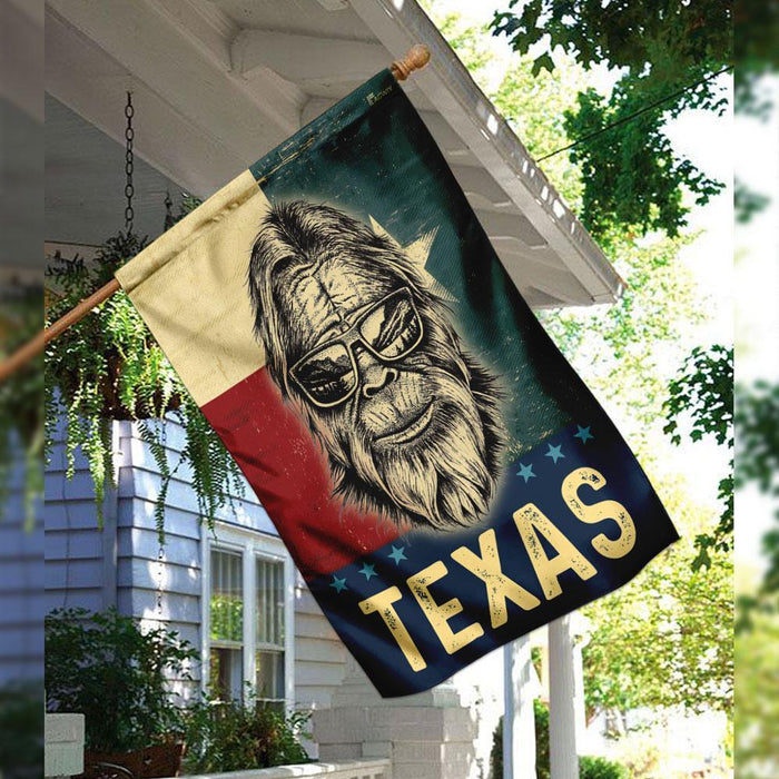 Bigfoot Texas Flag | Garden Flag | Double Sided House Flag - GIFTCUSTOM