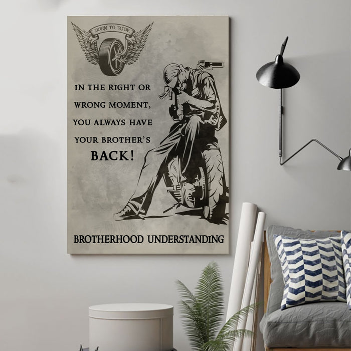 biker Canvas and Poster ��� brotherhood understanding wall decor visual art - GIFTCUSTOM