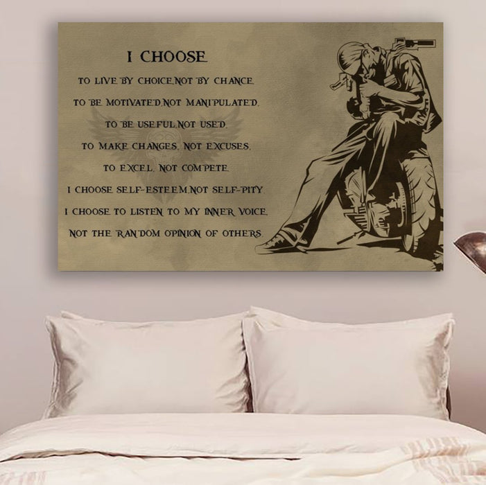 biker Canvas and Poster ��� i choose wall decor visual art - GIFTCUSTOM