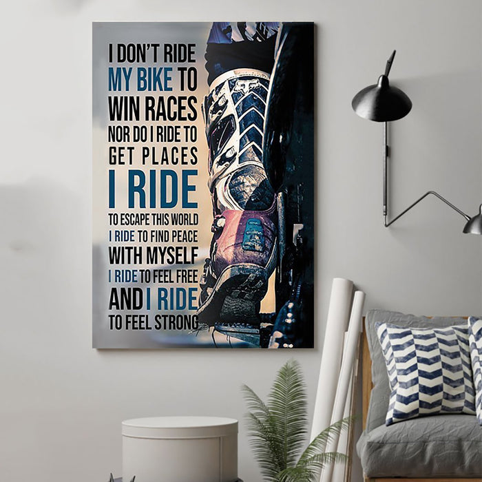 Biker Canvas and Poster ��� I dont ride my bike wall decor visual art - GIFTCUSTOM