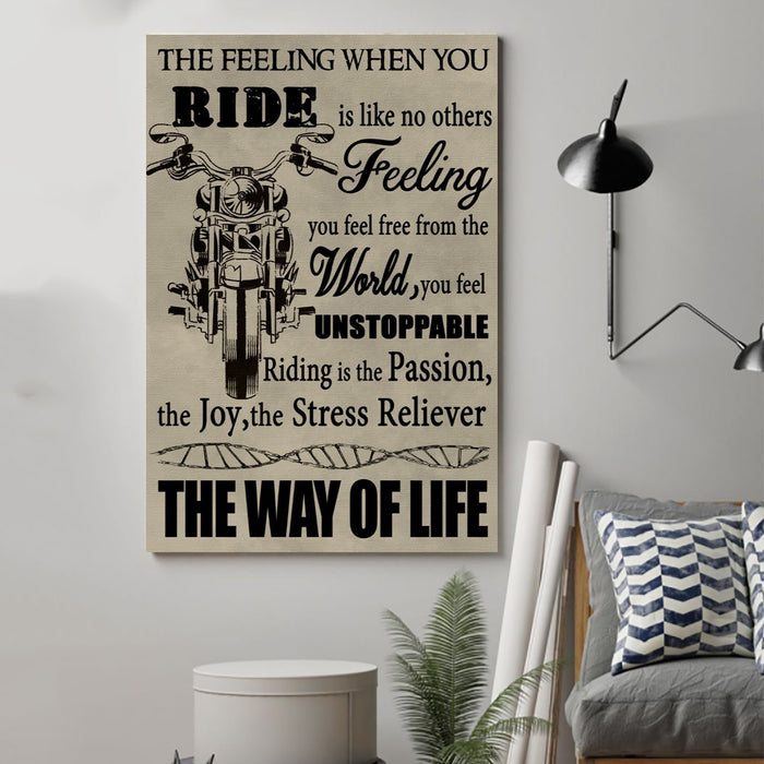 biker Canvas and Poster ��� the way of life wall decor visual art - GIFTCUSTOM