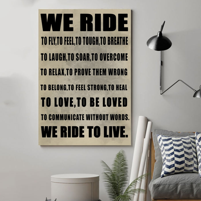 biker Canvas and Poster ��� we ride wall decor visual art - GIFTCUSTOM