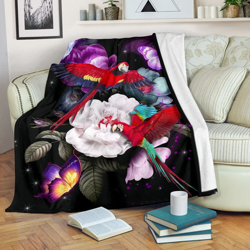 Black and red blanket macca parrot - GIFTCUSTOM