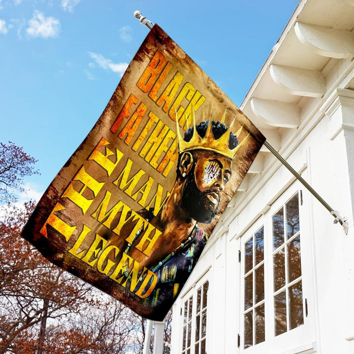 Black Father, The ManThe Myth The Legend Flag | Garden Flag | Double Sided House Flag - GIFTCUSTOM