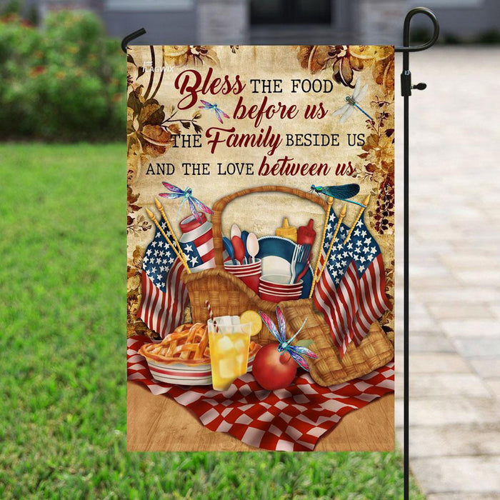 Bless Us 4th July Flag | Garden Flag | Double Sided House Flag - GIFTCUSTOM