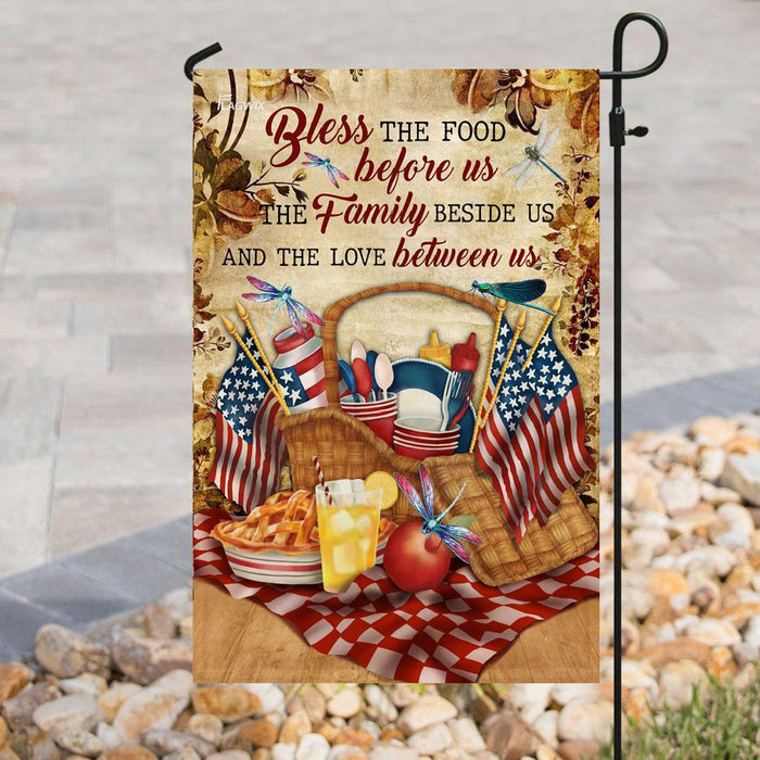 Bless Us 4th July Flag | Garden Flag | Double Sided House Flag - GIFTCUSTOM