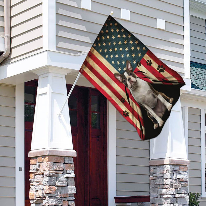 Boston Terrier American Flag | Garden Flag | Double Sided House Flag - GIFTCUSTOM