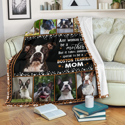 Boston Terrier Dog Mom Blanket - GIFTCUSTOM