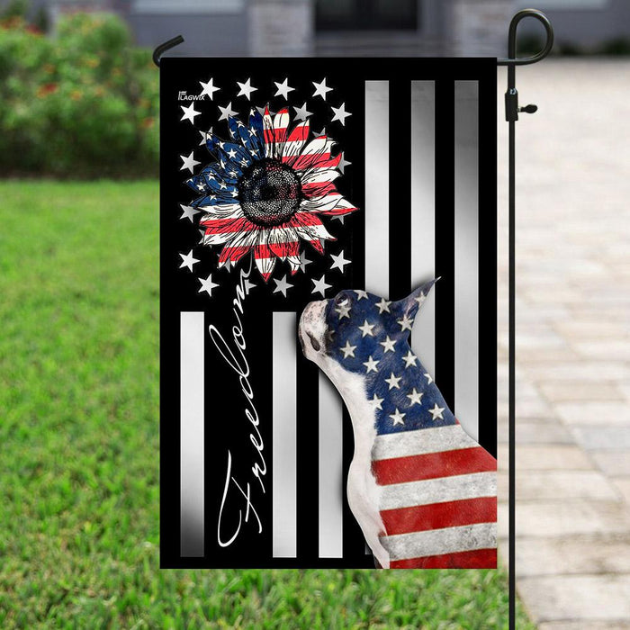 Boston Terrier Freedom American US Flag | Garden Flag | Double Sided House Flag - GIFTCUSTOM