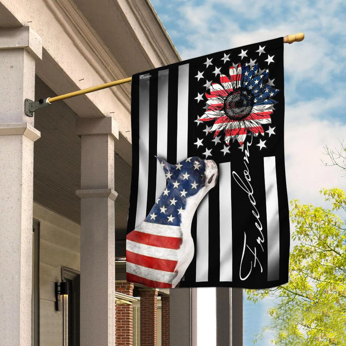 Boston Terrier Freedom American US Flag | Garden Flag | Double Sided House Flag - GIFTCUSTOM