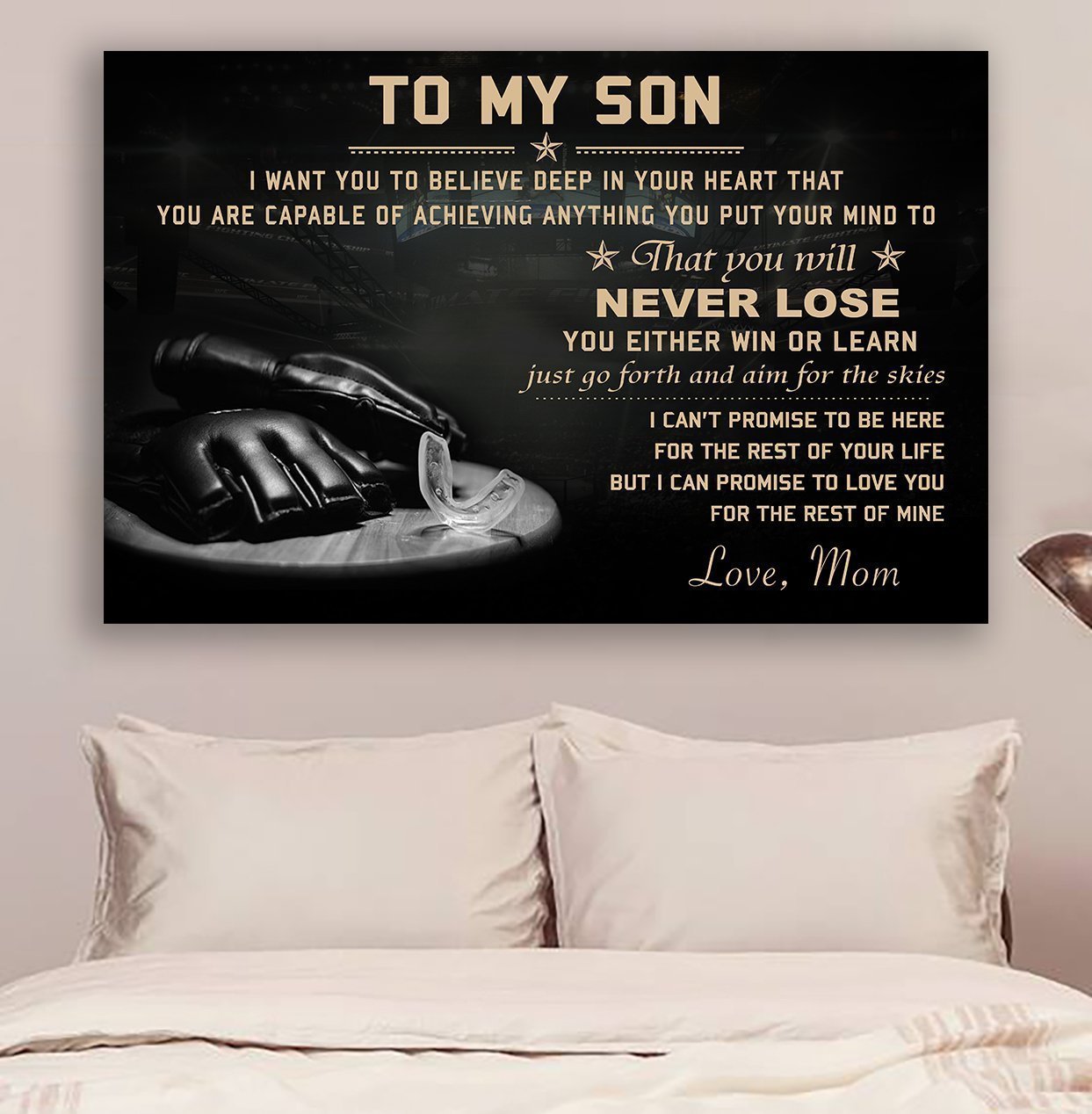 boxing Canvas and Poster ��� Mom to Son ��� never lose wall decor visual art - GIFTCUSTOM