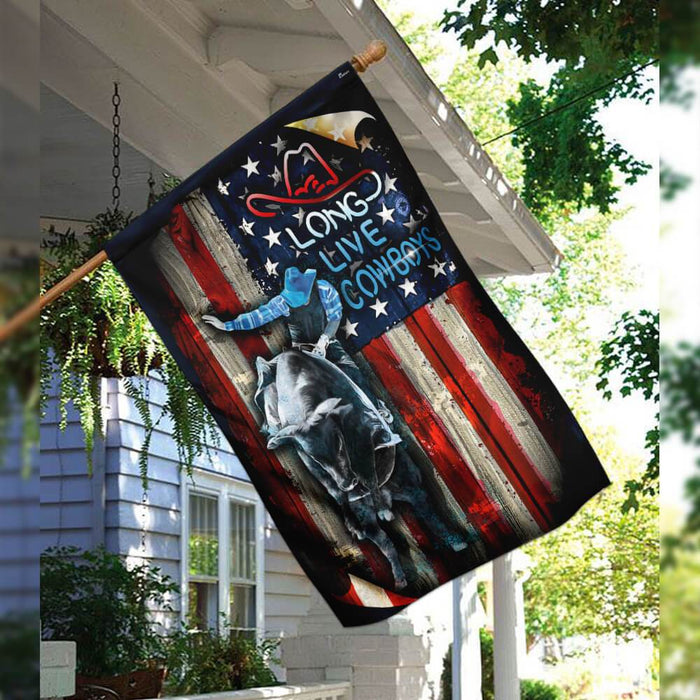 Bull Riding Flag | Garden Flag | Double Sided House Flag - GIFTCUSTOM