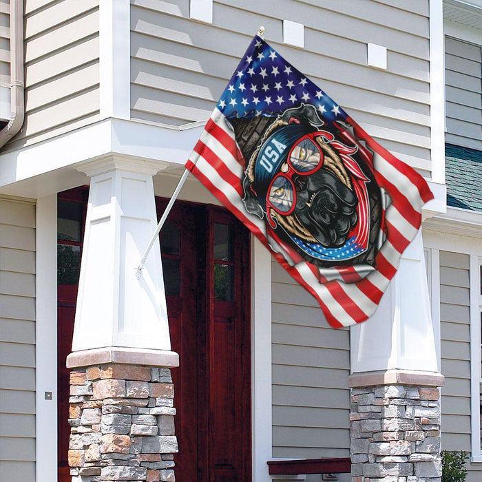Bulldog American Flag | Garden Flag | Double Sided House Flag - GIFTCUSTOM
