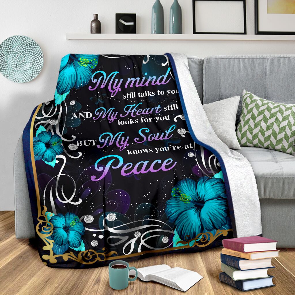 Butterfly my mind my heart my soul premium blanket - GIFTCUSTOM