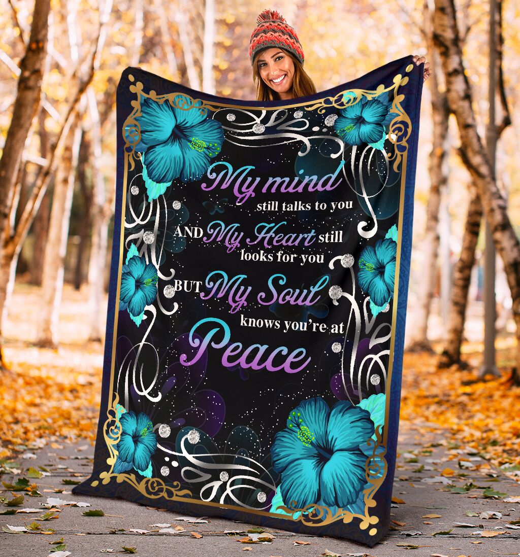 Butterfly my mind my heart my soul premium blanket - GIFTCUSTOM