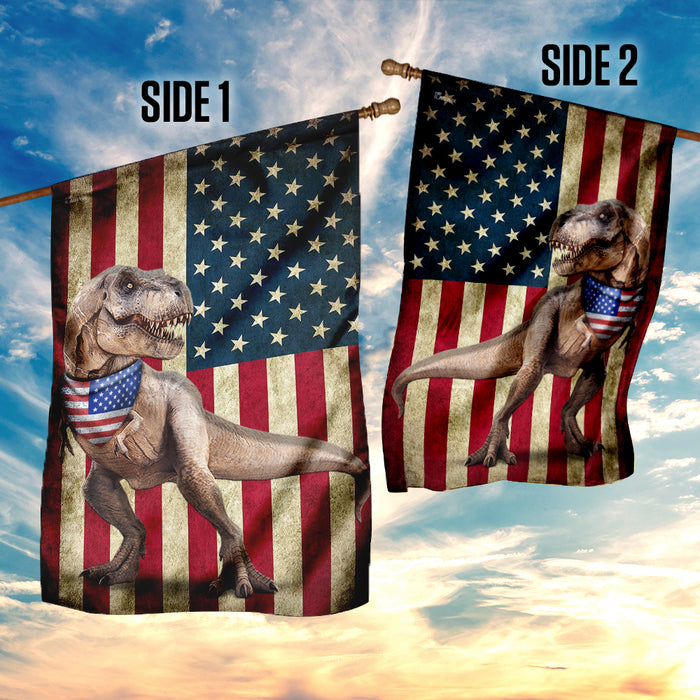 T Rex Flag | Garden Flag | Double Sided House Flag