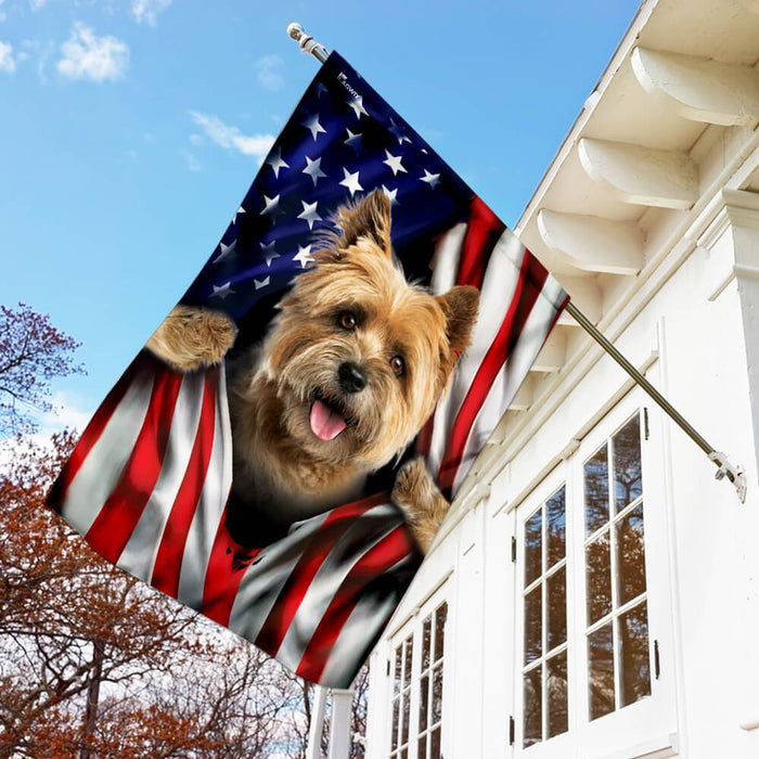 Cairn Terrier American US Flag | Garden Flag | Double Sided House Flag - GIFTCUSTOM
