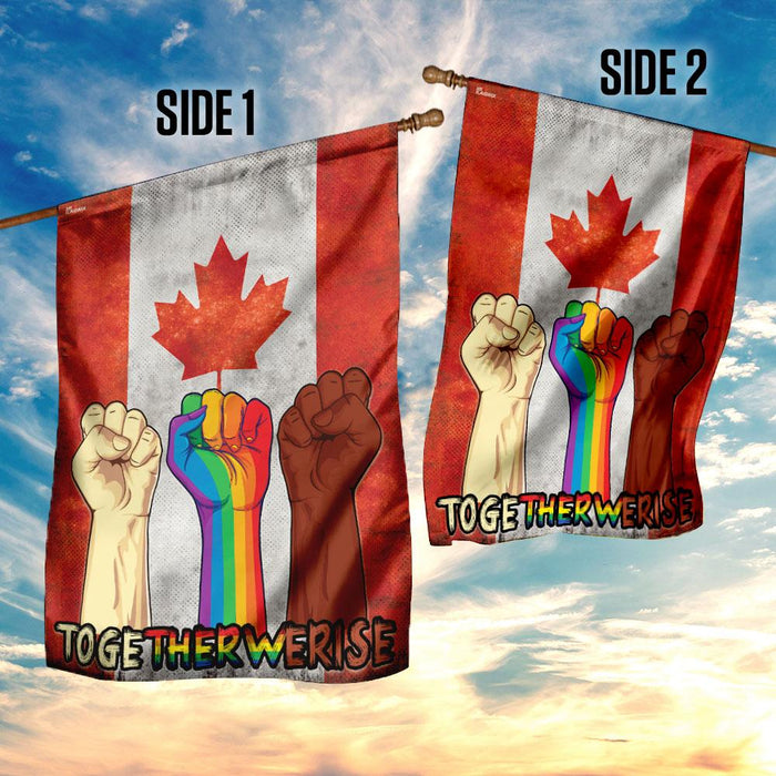 Canada – Together We Rise Flag | Garden Flag | Double Sided House Flag - GIFTCUSTOM