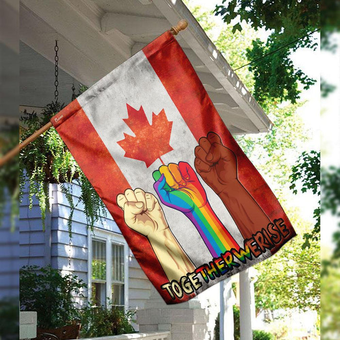 Canada – Together We Rise Flag | Garden Flag | Double Sided House Flag - GIFTCUSTOM