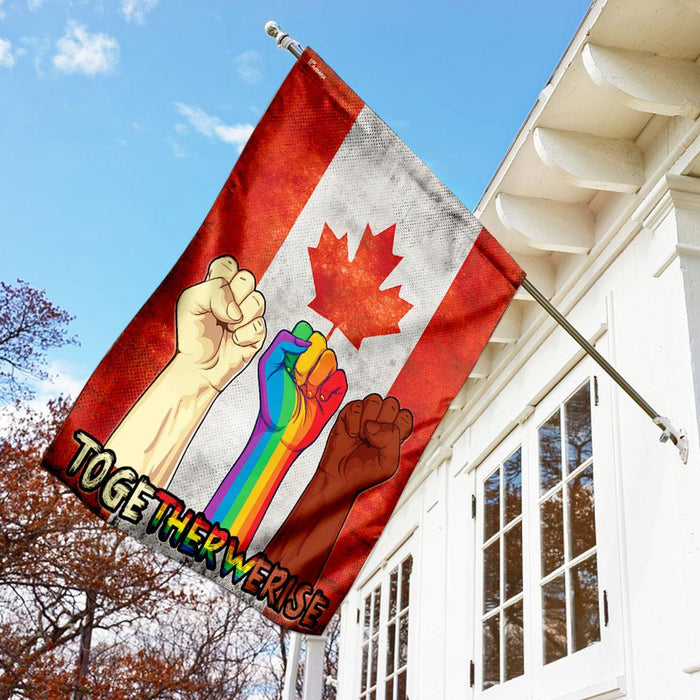Canada – Together We Rise Flag | Garden Flag | Double Sided House Flag - GIFTCUSTOM