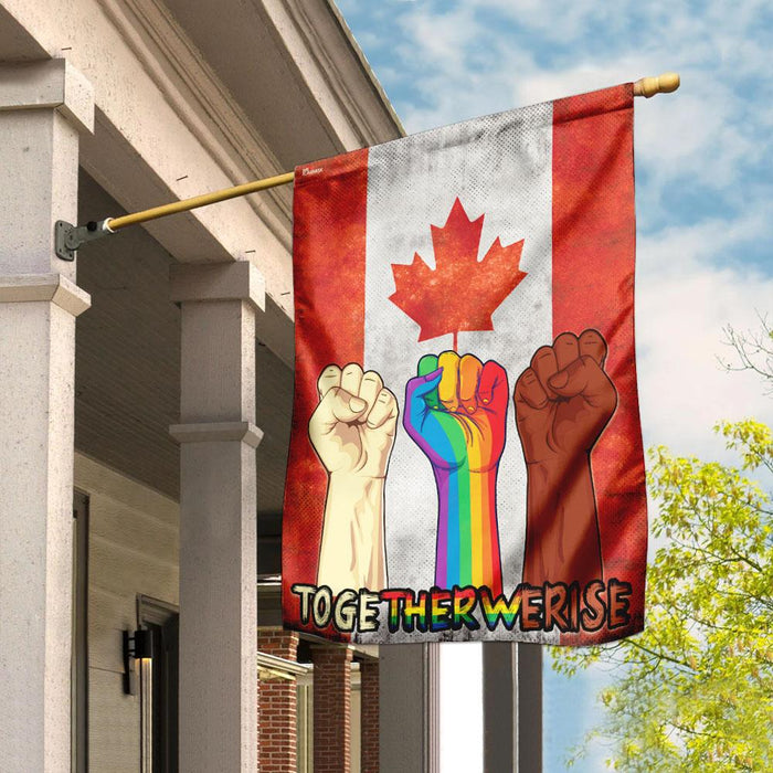 Canada – Together We Rise Flag | Garden Flag | Double Sided House Flag - GIFTCUSTOM