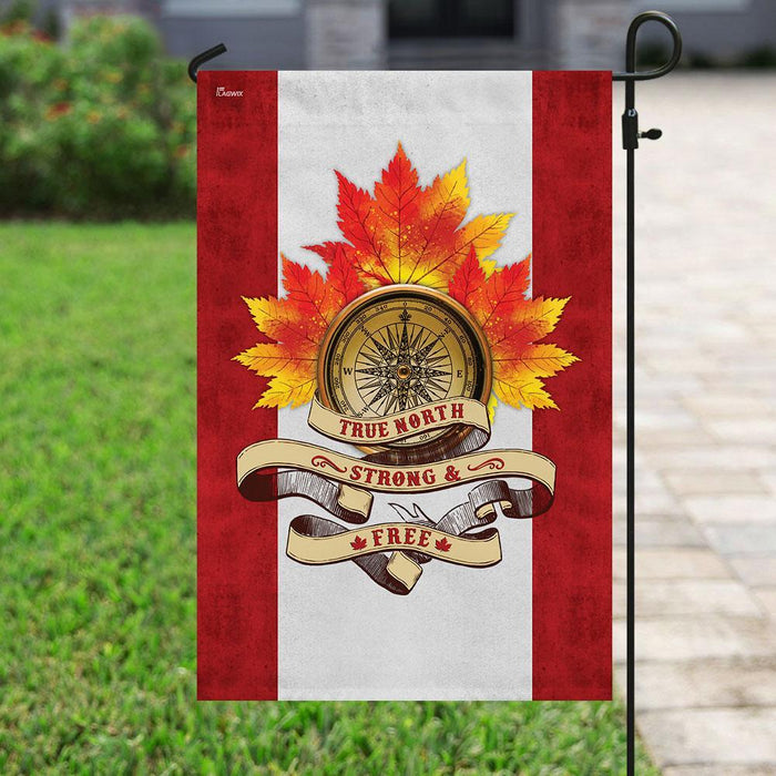 Canada ��� True North ��� Strong & Free Flag | Garden Flag | Double Sided House Flag - GIFTCUSTOM