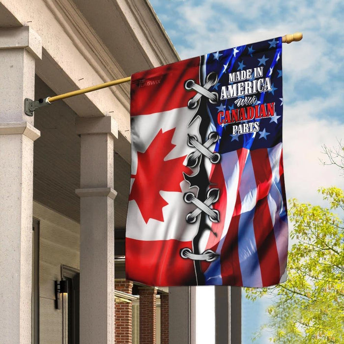 Canadian American Flag | Garden Flag | Double Sided House Flag - GIFTCUSTOM
