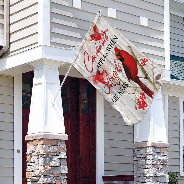 Cardinals Appear When Angels Are Near Flag | Garden Flag | Double Sided House Flag - GIFTCUSTOM