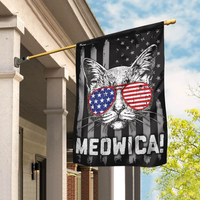 Cat American US Flag | Garden Flag | Double Sided House Flag - GIFTCUSTOM