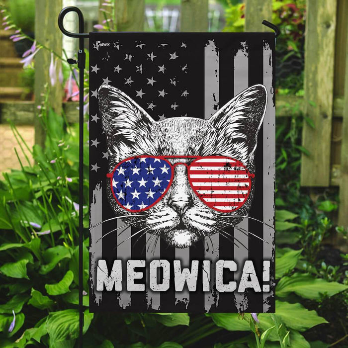 Cat American US Flag | Garden Flag | Double Sided House Flag - GIFTCUSTOM