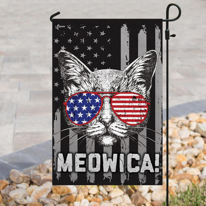 Cat American US Flag | Garden Flag | Double Sided House Flag - GIFTCUSTOM