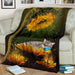 Cat sunflower premium blanket - GIFTCUSTOM