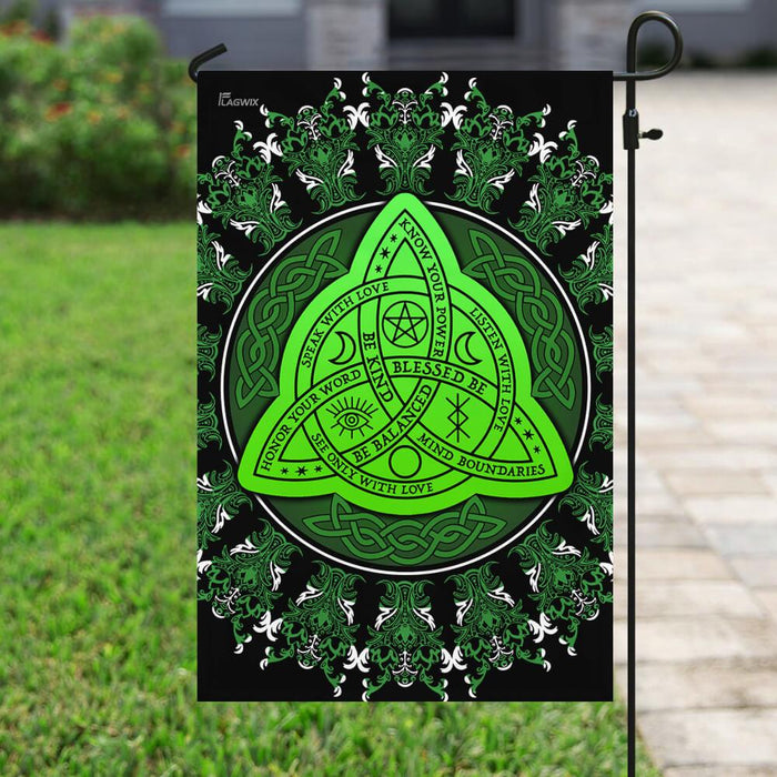Celtic Triquetra Pagan Wicca Flag | Garden Flag | Double Sided House Flag - GIFTCUSTOM