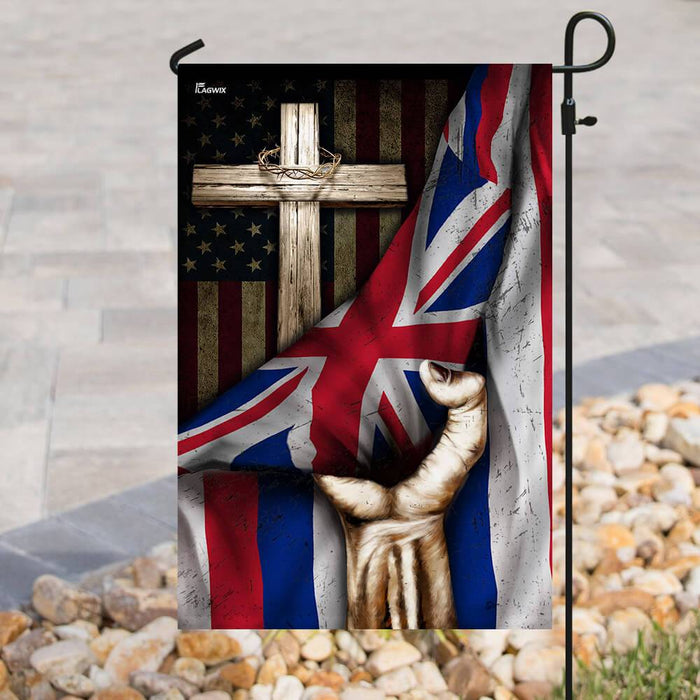 Christian Cross – Hawaii Flag | Garden Flag | Double Sided House Flag - GIFTCUSTOM