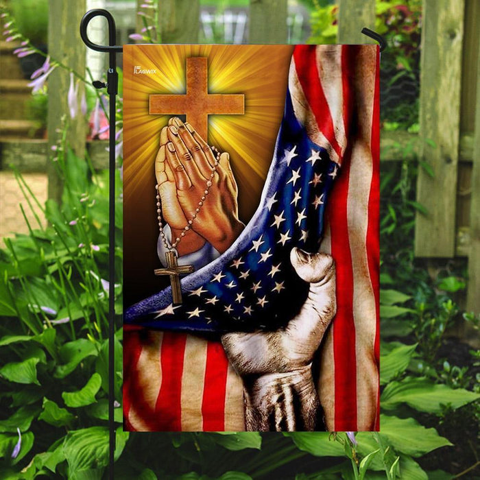 Christian Jesus American Flag | Garden Flag | Double Sided House Flag - GIFTCUSTOM