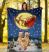 Christmas With Family Golden Retriever Blanket - GIFTCUSTOM