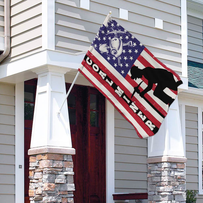 Coal Miner Flag | Garden Flag | Double Sided House Flag - GIFTCUSTOM