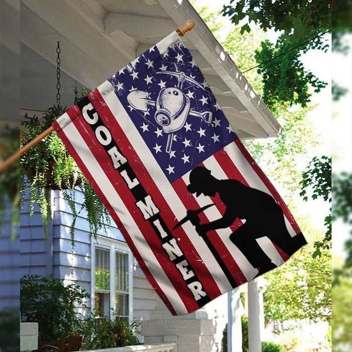 Coal Miner Flag | Garden Flag | Double Sided House Flag - GIFTCUSTOM