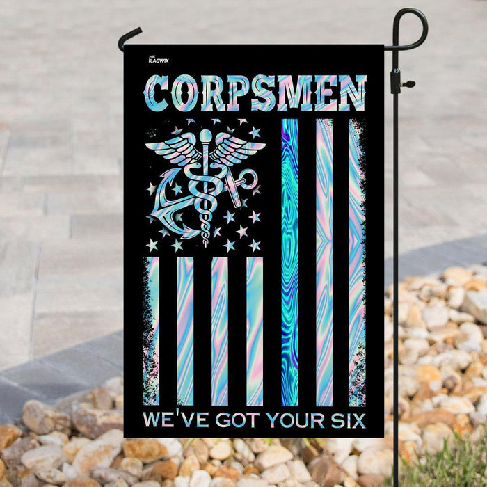 Corpsmen Weve Got Your Six Flag | Garden Flag | Double Sided House Flag - GIFTCUSTOM
