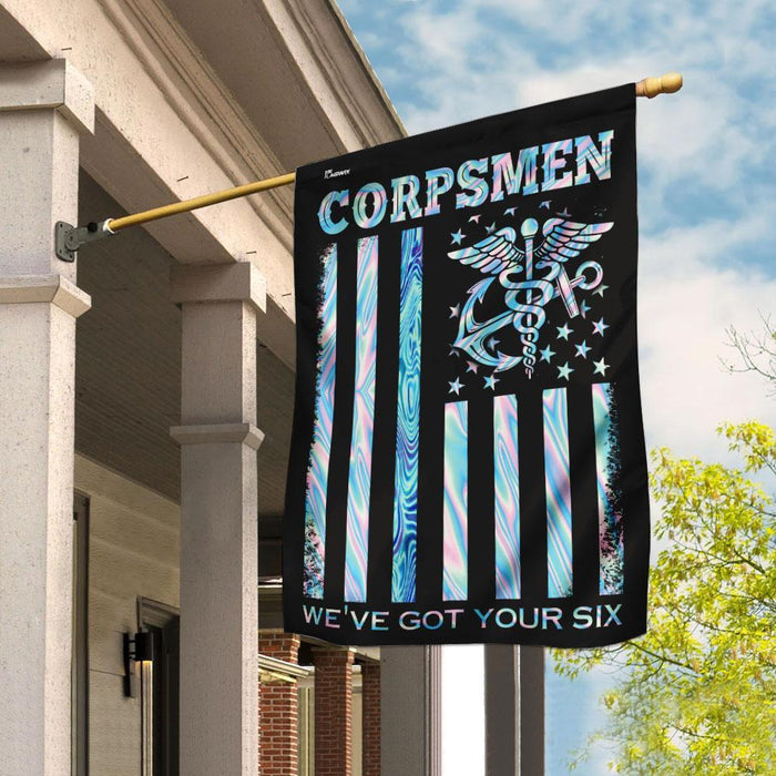 Corpsmen Weve Got Your Six Flag | Garden Flag | Double Sided House Flag - GIFTCUSTOM