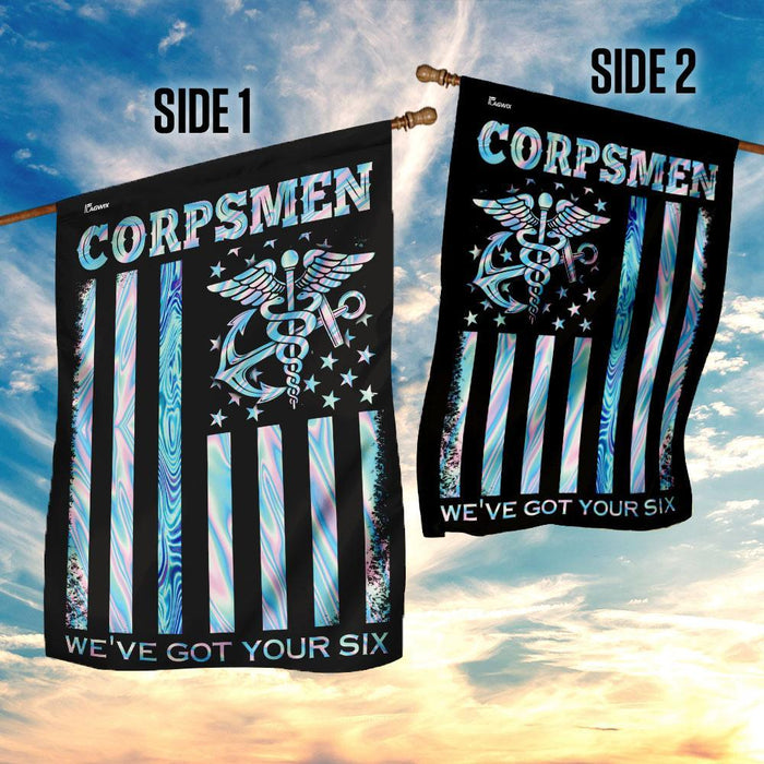 Corpsmen Weve Got Your Six Flag | Garden Flag | Double Sided House Flag - GIFTCUSTOM