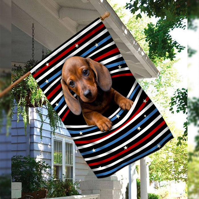 Dachshund Flag | Garden Flag | Double Sided House Flag - GIFTCUSTOM