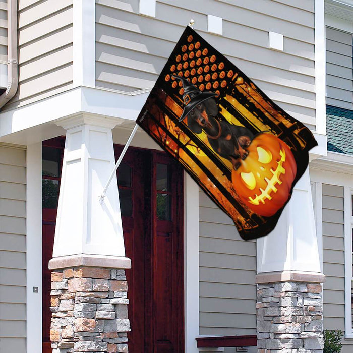 Dachshund Halloween Pumpkin America Flag | Garden Flag | Double Sided House Flag - GIFTCUSTOM