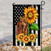 Dachshund Sunflower American Flag | Garden Flag | Double Sided House Flag - GIFTCUSTOM