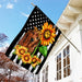 Dachshund Sunflower American Flag | Garden Flag | Double Sided House Flag - GIFTCUSTOM