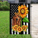 Dachshund Sunflower American Flag | Garden Flag | Double Sided House Flag - GIFTCUSTOM