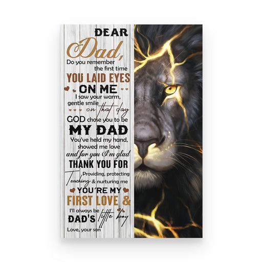 Dad You laid eye on me Poster Gift For Dad From Son - GIFTCUSTOM